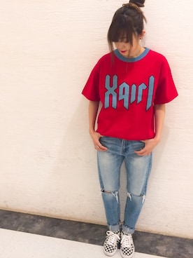 山﨑 彩花さん(レディース・157cm)の夏コーディネート