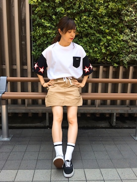 山﨑 彩花さん（レディース・157cm）の夏コーディネート