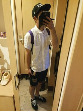 「mercibeaucoup,（メルシーボークー）のアイテム（トップス）」を使った、zoo15さん（メンズ・175cm）の夏コーディネート