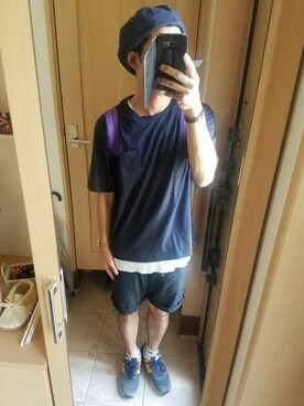 「SENSE OF PLACE by URBAN RESEARCH（センスオブプレイスバイアーバンリサーチ）のアイテム（ハンチング/ベレー帽）」を使った、zoo15さん（メンズ・175cm）の夏コーディネート