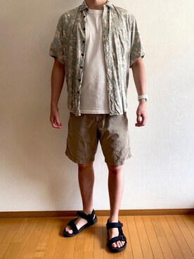 「アロハシャツ」｜KEISUKEさん（メンズ・172cm）の夏コーディネート