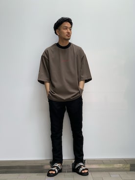 「アイテム（サンダル）」を使った、Ryuto Kitaさん（メンズ・170cm）の春コーディネート