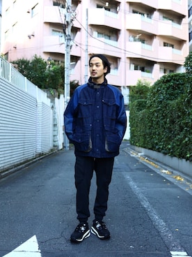 「Levis」｜「アイテム（ミリタリージャケット）」を使った、Ryuto Kitaさん（メンズ・170cm）の冬コーディネート