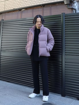 「STUDIOUS（ステュディオス）のアイテム（ダウンジャケット/コート）」を使った、Ryuto Kitaさん（メンズ・170cm）の冬コーディネート