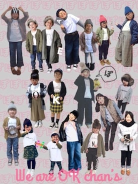 「A（エィス）のアイテム（その他）」を使った、akiさん（キッズ・135cm）の冬コーディネート