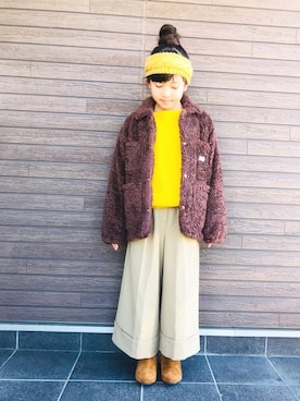 「Lee（リー）のアイテム（ブルゾン）」を使った、akiさん（キッズ・135cm）の冬コーディネート