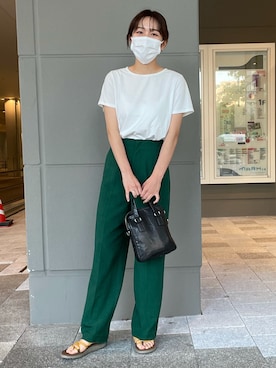 「Creed（クリード）のアイテム」を使った、安比さん（レディース・159cm）の夏コーディネート