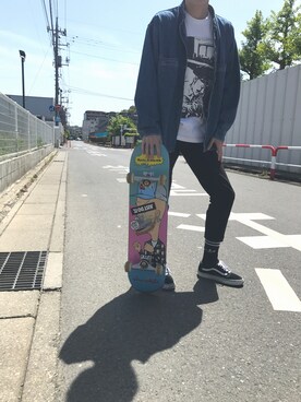 「MARITHE + FRANCOIS GIRBAUD（マリテフランソワジルボー）のアイテム（シャツ/ブラウス）」を使った、コタさん（メンズ・171cm）の春コーディネート