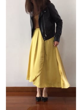 「NICE CLAUP（ナイスクラップ）のアイテム（ムートンコート）」を使った、lala-biuさん（レディース・162cm）の秋コーディネート