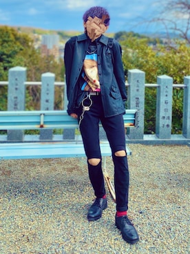 「UNIQLO（ユニクロ）の50色ソックス（消臭機能付き）（ソックス/靴下）」を使った、ssさん（メンズ・162cm）の夏コーディネート