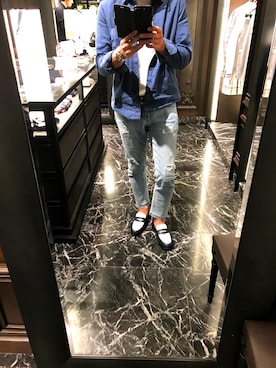 「YANUK（ヤヌーク）のアイテム（トップス）」を使った、Shin.Nさん（メンズ・178cm）の春コーディネート