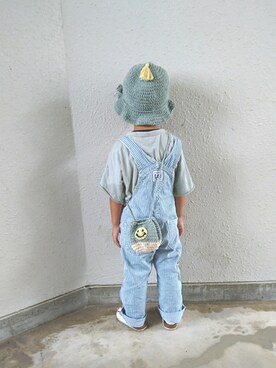 「handmade」｜「アイテム（オールインワン・サロペット）」を使った、あお✳さん（キッズ・100cm）の夏コーディネート
