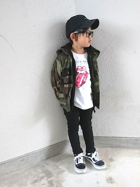 「アイテム（ブルゾン）」を使った、あお✳さん（キッズ・100cm）の春コーディネート