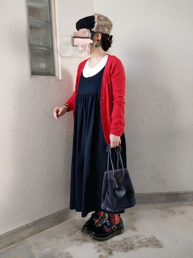 「アイテム（ラッピングキット、グリーン系）」を使った、あお✳さん（レディース・156cm）の冬コーディネート