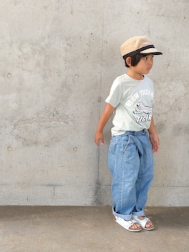 「コンフォートサンダル」｜あお✳さん（キッズ・110cm）の夏コーディネート