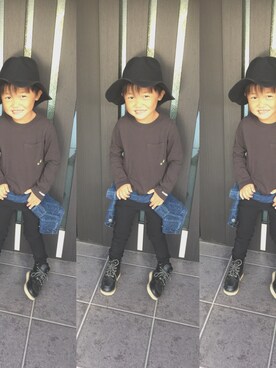 「息子コーデ」｜「アイテム（ブーツ）」を使った、ruirioさん（キッズ・110cm）の春コーディネート