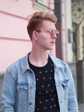 「PULL&BEAR（プルアンドベア）のアイテム（デニムジャケット）」を使った、DaHteSSさん（メンズ・186cm）の春コーディネート