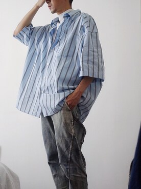 「initial（イニシャル）のアイテム（パンツ）」を使った、DCさん（メンズ・178cm）の秋コーディネート