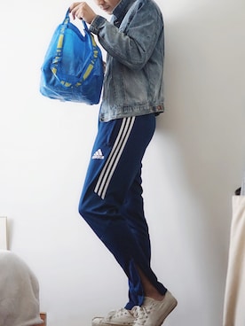 「日常」｜「アイテム（デニムジャケット）」を使った、DCさん（メンズ・178cm）の秋コーディネート