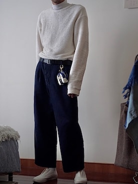 「MCM（エムシーエム）のアイテム（財布/小物）」を使った、DCさん（メンズ・178cm）の秋コーディネート