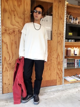 「N.HOOLYWOOD」｜「アイテム（その他アウター）」を使った、Yu Yoshidaさん（メンズ・170cm）の秋コーディネート