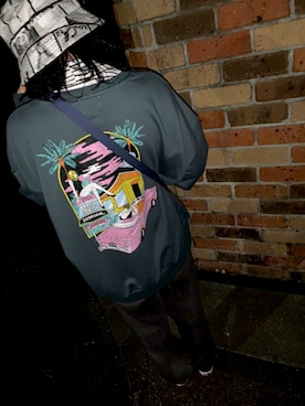 「PLAYBOY（プレイボーイ）のアイテム（帽子）」を使った、ねこさん（レディース・152cm）の冬コーディネート