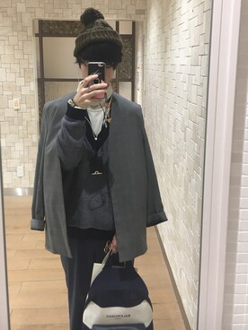 「Acne Studios（アクネストゥディオズ）のアイテム（アクセサリー）」を使った、ゆっきーさん（メンズ・177cm）の秋コーディネート