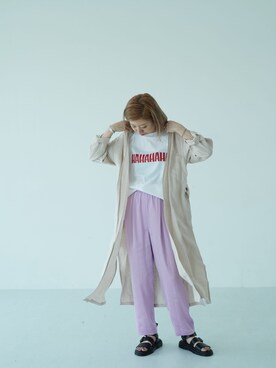 「GARAGE OF GOOD CLOTHING（ガレージオブグッドクロージング）のアイテム（ジャケット/アウター）」を使った、nagaさん（レディース・161cm）の夏コーディネート