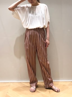 「TICCA（ティッカ）のアイテム（パンツ）」を使った、nagaさん（レディース・161cm）の夏コーディネート