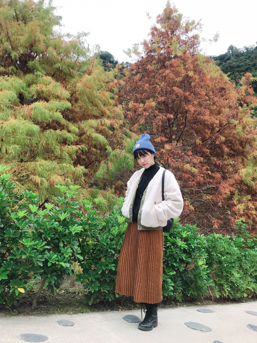 「niko and...のアイテム（ジャケット/アウター、ホワイト系）」を使った、erika shihさん（レディース・160cm）の冬コーディネートの1枚目の写真