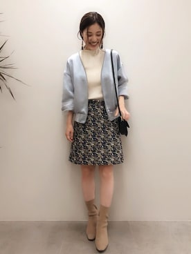 「JILL STUART（ジルスチュアート）のアイテム（ブルゾン）」を使った、MEGさん（レディース・157cm）の夏コーディネート