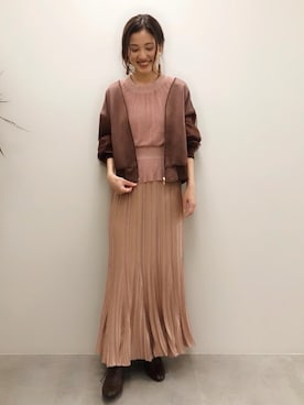 「JILL STUART（ジルスチュアート）のアイテム（ブルゾン）」を使った、MEGさん（レディース・157cm）の夏コーディネート