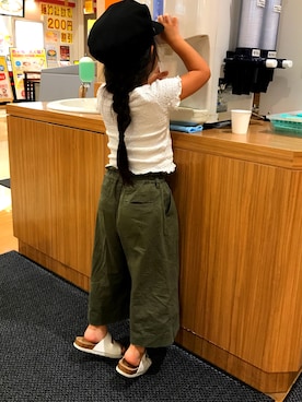 「おんなのこコーデ」｜「アイテム（キャスケット）」を使った、riiiさん（キッズ・120cm）の夏コーディネート
