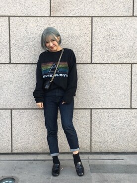 「PULL&BEAR（プルアンドベア）のアイテム（その他トップス）」を使った、sasasasasasaさん（レディース・158cm）の冬コーディネート