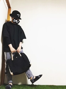 「MONKEY TIME（モンキータイム）の＜monkey time＞ TJK MOCKNECK DOLMAN TEE/Tシャツ（Tシャツ/カットソー、ブラック系）」を使った、hirocazuさん（メンズ・168cm）の春コーディネート