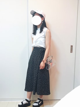 「Teva（テバ）のTeva / プラットフォーム ユニバーサル（サンダル）」を使った、きみさん（レディース・155cm）の春コーディネート