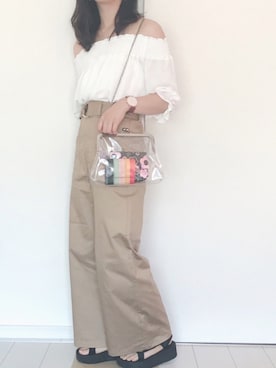 「Teva（テバ）のTeva / プラットフォーム ユニバーサル（サンダル）」を使った、きみさん（レディース・155cm）の夏コーディネート