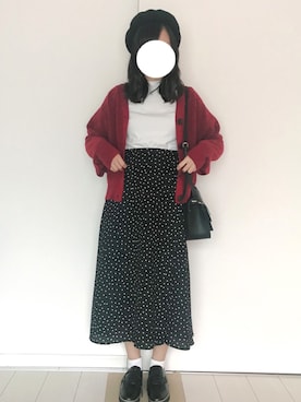「LAKOLE（ラコレ）のアイテム（ハンチング/ベレー帽）」を使った、きみさん（レディース・155cm）の秋コーディネート