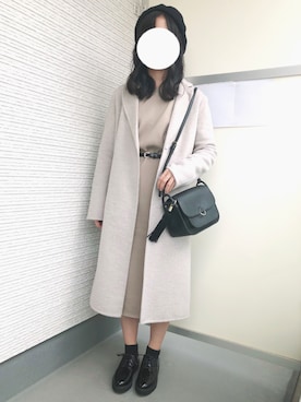 「LAKOLE（ラコレ）のアイテム（ハンチング/ベレー帽）」を使った、きみさん（レディース・155cm）の冬コーディネート