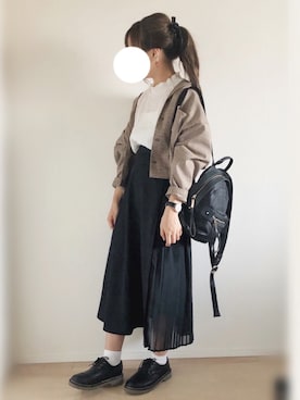 「Edit Sheen（エディットシーン）のアイテム（バックパック/リュック）」を使った、きみさん（レディース・155cm）の秋コーディネート