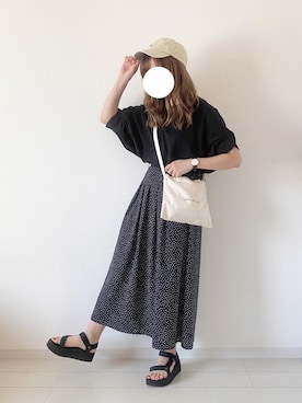 「Teva（テバ）のTeva / プラットフォーム ユニバーサル（サンダル）」を使った、きみさん（レディース・155cm）の夏コーディネート