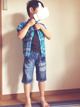 ぷっぷりんさん(キッズ・80cm)の夏コーディネート