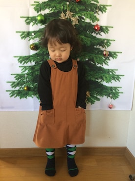 「妹ちゃん」｜ぷっぷりんさん（キッズ・80cm）の冬コーディネート