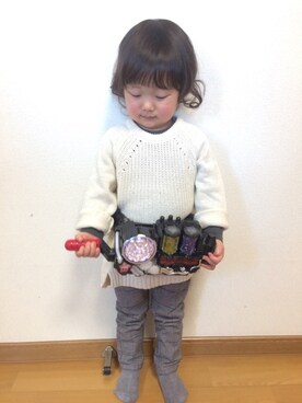 ぷっぷりんさん（キッズ・80cm）の冬コーディネート