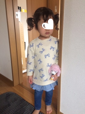 「妹ちゃん」｜ぷっぷりんさん（キッズ・80cm）の春コーディネート