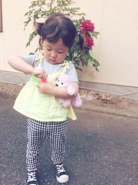 ぷっぷりんさん（キッズ・90cm）の春コーディネート