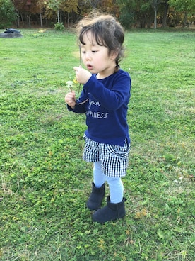 ぷっぷりんさん(キッズ・90cm)の秋コーディネート