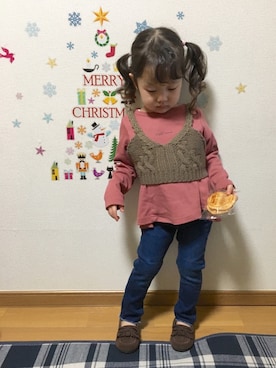 ぷっぷりんさん（キッズ・90cm）の冬コーディネート