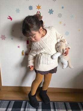 ぷっぷりんさん（キッズ・90cm）の冬コーディネート