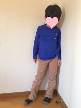 「jeans-b（ジーンズベー）のアイテム」を使った、ぷっぷりんさん（キッズ・130cm）の春コーディネート